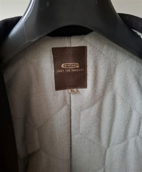 Grote foto zwarte wollen peacoat van g star large xl kleding heren jassen winter
