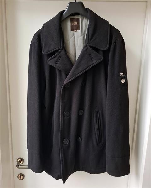 Grote foto zwarte wollen peacoat van g star large xl kleding heren jassen winter