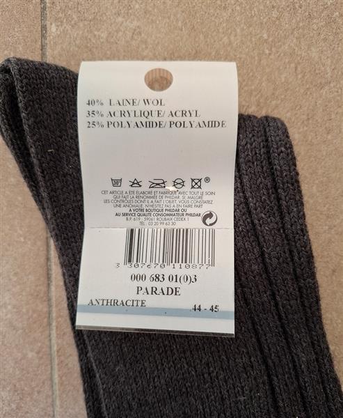 Grote foto nieuwe antracietgrijze winterkousen phildar 44 45 kleding heren sokken en kousen