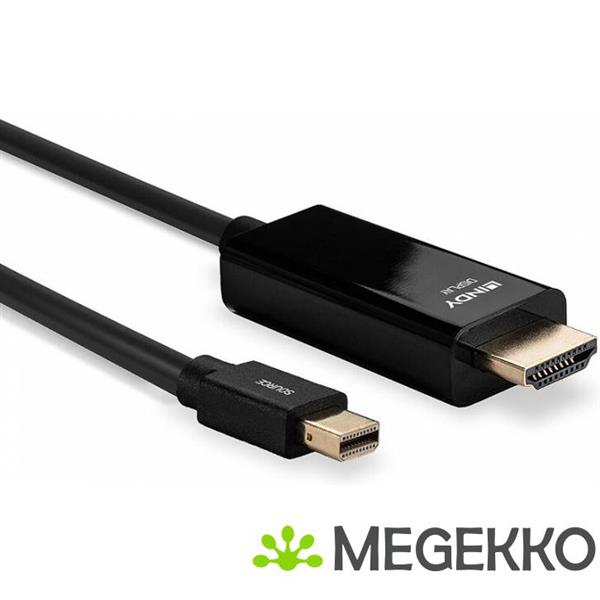 Grote foto lindy 36928 mini diplayport hdmi zwart kabeladapter verloopstukje computers en software overige computers en software