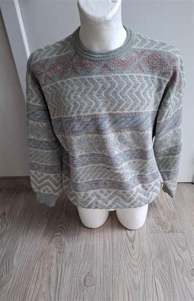 Grote foto vintage grijsgroene trui met alpacawol 56 kleding heren truien en vesten