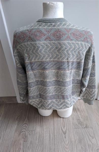 Grote foto vintage grijsgroene trui met alpacawol 56 kleding heren truien en vesten