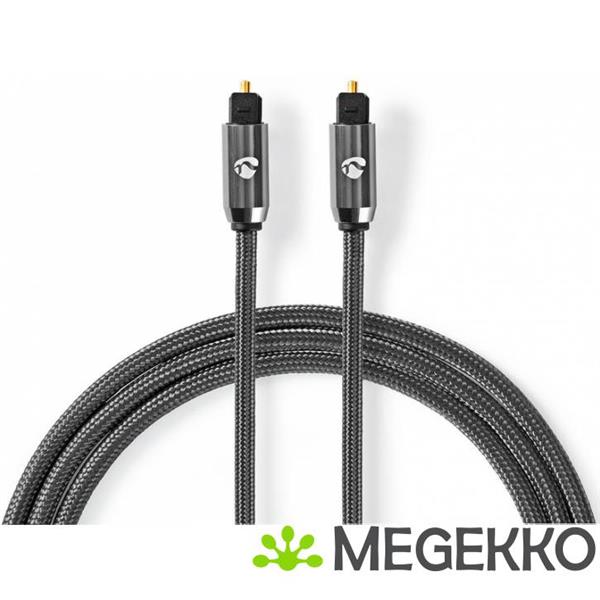 Grote foto digitale audiokabel toslink male toslink male gun metal grey gevlochten kabel computers en software overige computers en software