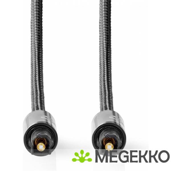 Grote foto digitale audiokabel toslink male toslink male gun metal grey gevlochten kabel computers en software overige computers en software