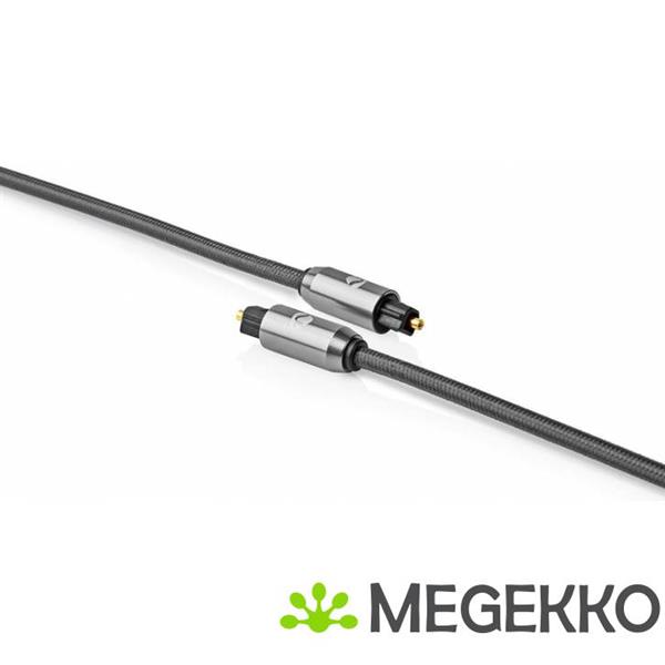 Grote foto digitale audiokabel toslink male toslink male gun metal grey gevlochten kabel computers en software overige computers en software