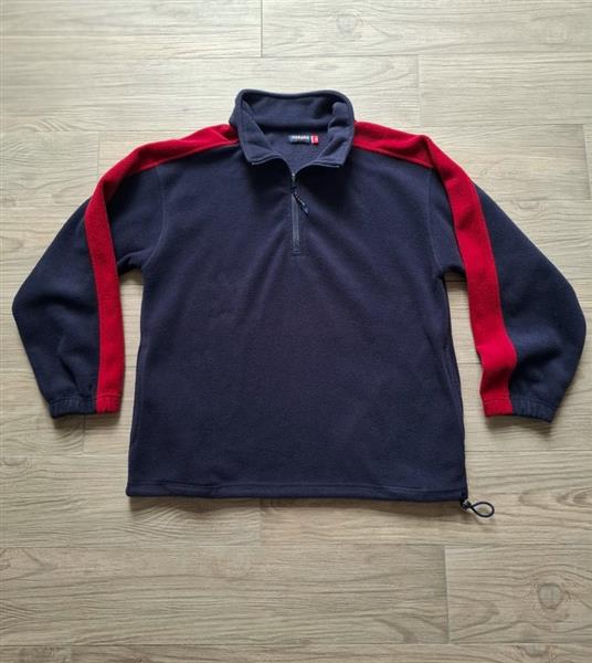 Grote foto donkerblauwe half zip fleece sweater hazard sport kleding heren truien en vesten