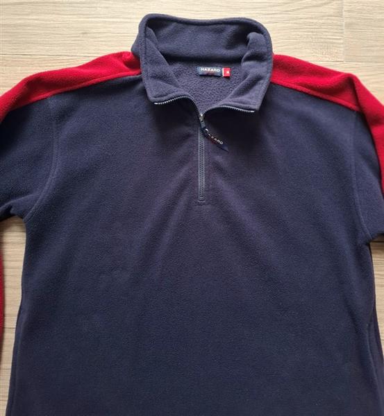 Grote foto donkerblauwe half zip fleece sweater hazard sport kleding heren truien en vesten