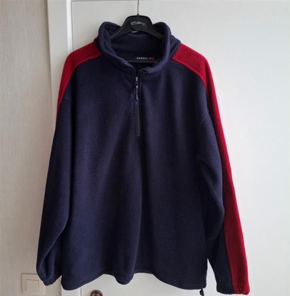 Grote foto donkerblauwe half zip fleece sweater hazard sport kleding heren truien en vesten