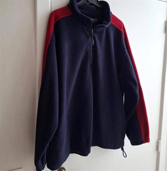 Grote foto donkerblauwe half zip fleece sweater hazard sport kleding heren truien en vesten