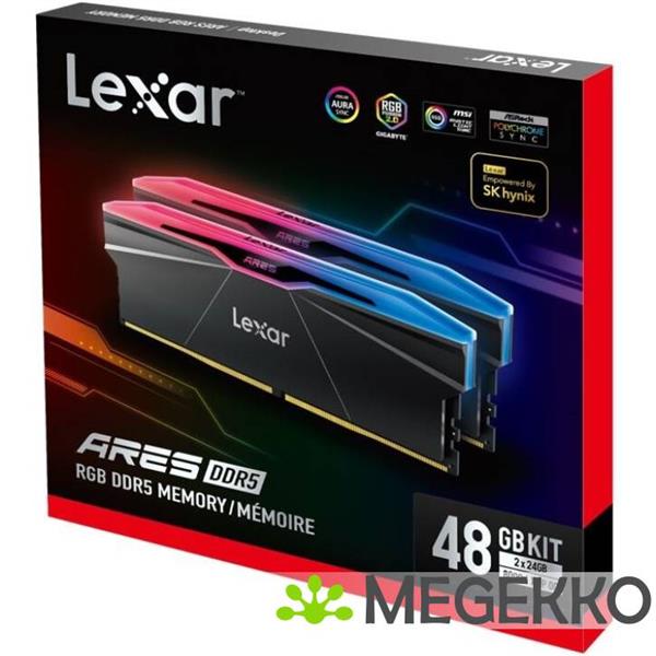 Grote foto lexar ddr5 ares rgb 2x24gb 7600 computers en software overige computers en software