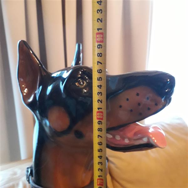 Grote foto doberman retro verzamelen beelden en beeldjes