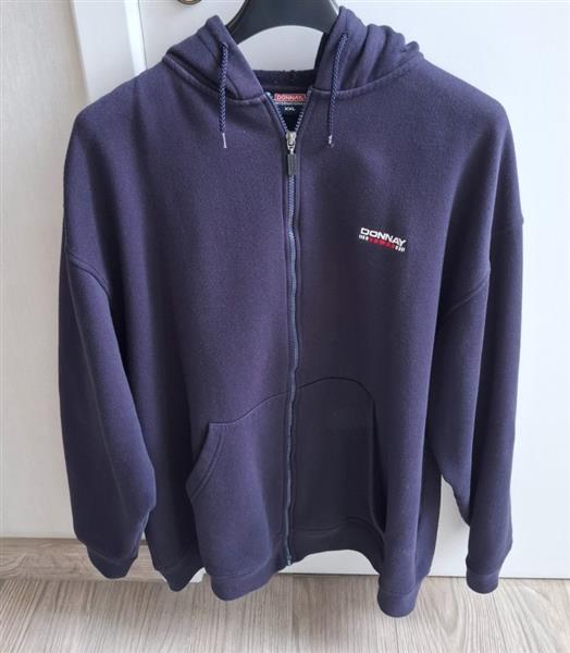 Grote foto vintage donkerblauwe hoodie van donnay xxl kleding heren truien en vesten