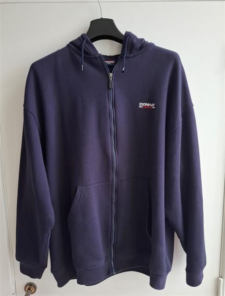 Grote foto vintage donkerblauwe hoodie van donnay xxl kleding heren truien en vesten
