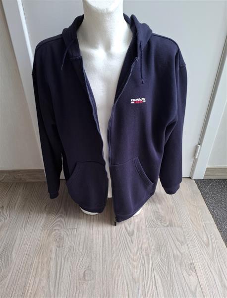 Grote foto vintage donkerblauwe hoodie van donnay xxl kleding heren truien en vesten