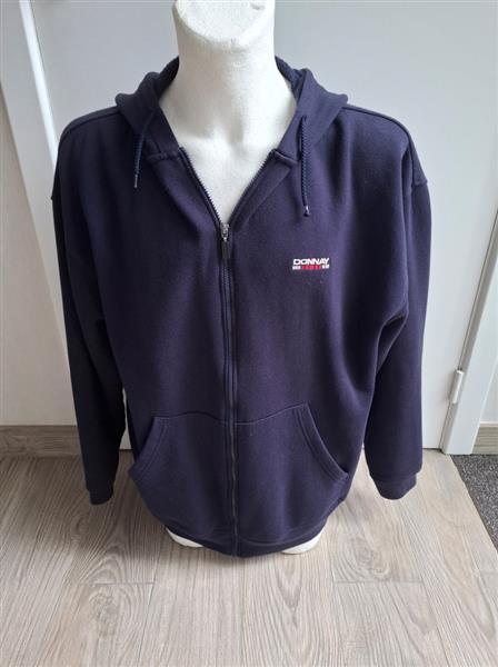Grote foto vintage donkerblauwe hoodie van donnay xxl kleding heren truien en vesten