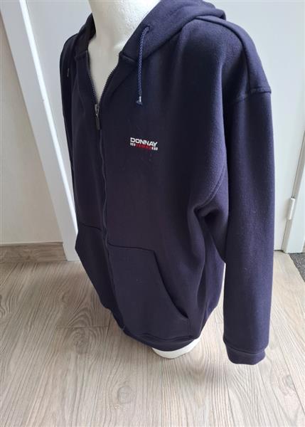 Grote foto vintage donkerblauwe hoodie van donnay xxl kleding heren truien en vesten