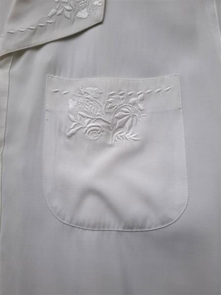 Grote foto chique roomwitte blouse met borduursels 40 kleding dames blouses
