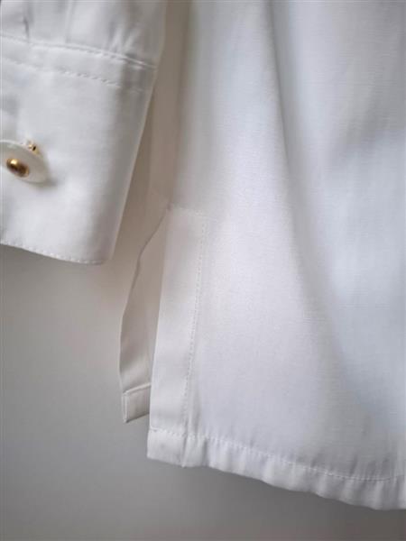 Grote foto chique roomwitte blouse met borduursels 40 kleding dames blouses