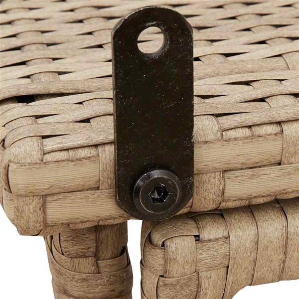 Grote foto vidaxl tuintafel inklapbaar 90x51x75 cm poly rattan beige tuin en terras tuinmeubelen