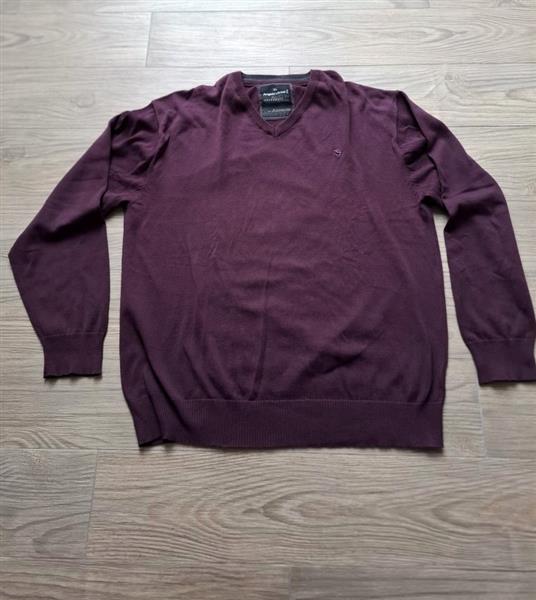 Grote foto nieuwe v hals trui in prachtig aubergine xxl kleding heren truien en vesten