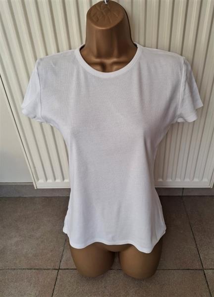 Grote foto elegant wit t shirt met korte mouwen 38 kleding dames t shirts