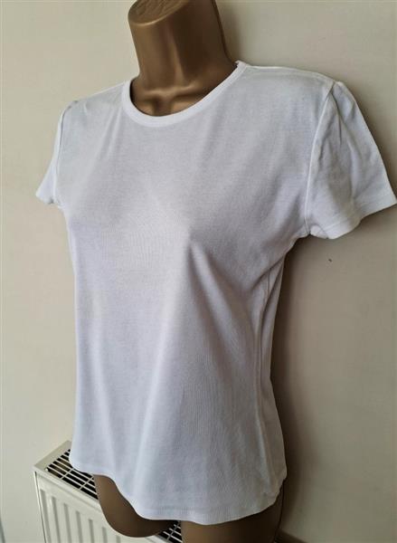 Grote foto elegant wit t shirt met korte mouwen 38 kleding dames t shirts