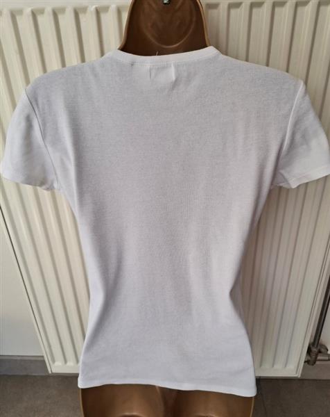 Grote foto elegant wit t shirt met korte mouwen 38 kleding dames t shirts