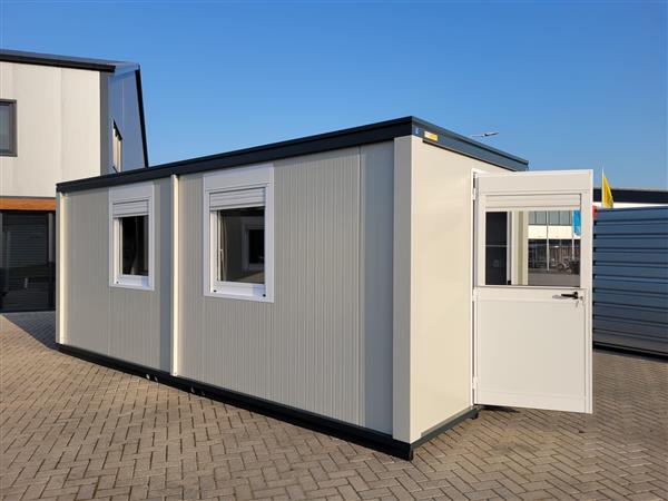 Grote foto kantoorunit bureelunit container tiny house zakelijke goederen magazijn stelling en opslag