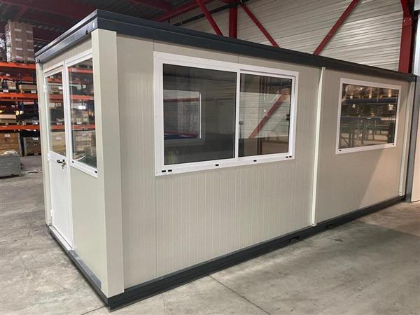 Grote foto kantoorunit bureelunit container tiny house zakelijke goederen magazijn stelling en opslag