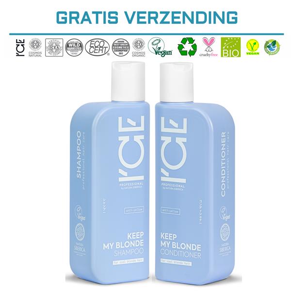 Grote foto ice professional duo set keep my blonde shampoo conditioner 2 x 250ml kleding dames sieraden