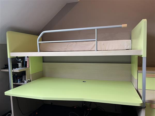 Grote foto hoogslaper met ruime bureau matras huis en inrichting stapelbedden en hoogslapers