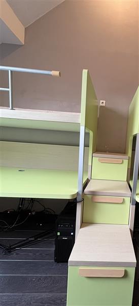 Grote foto hoogslaper met ruime bureau matras huis en inrichting stapelbedden en hoogslapers