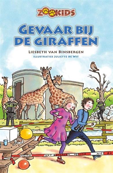 Grote foto gevaar bij de giraffen zookids boeken jeugd 13 jaar en ouder