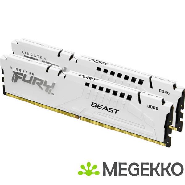 Grote foto kingston ddr5 fury beast 2x32gb 6000 white computers en software harde schijven