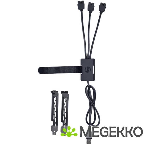 Grote foto lian li pw u2tpab usb hub black computers en software overige computers en software
