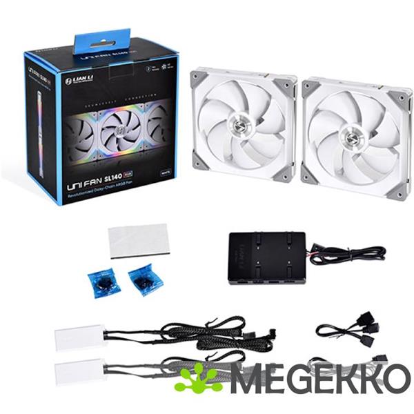 Grote foto lian li uni fan sl140 2 pack wit 140mm computers en software overige computers en software