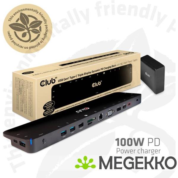 Grote foto club 3d usb type c 3.2 gen1 triple display dynamic pd charging dock computers en software overige computers en software