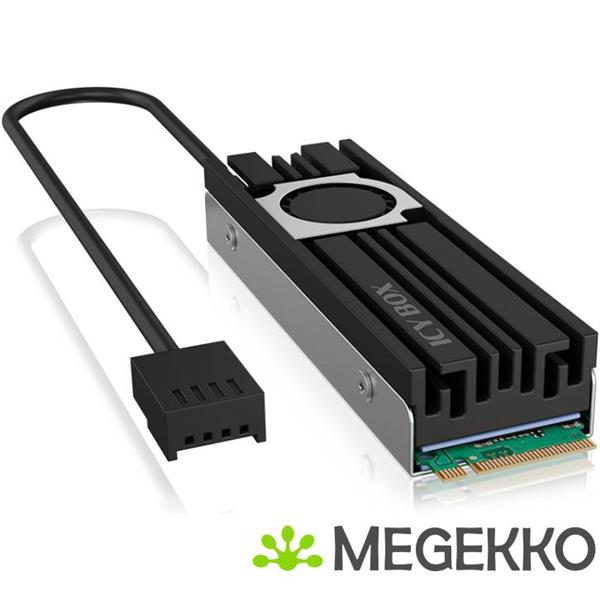 Grote foto icy box m2hsf 703 hardwarekoeling ssd solid state drive koelplaat 2 cm 1 stuk s zwart grijs computers en software overige computers en software