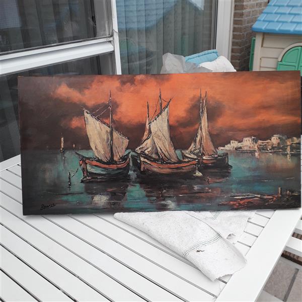 Grote foto kader boten huis en inrichting schilderijen en foto