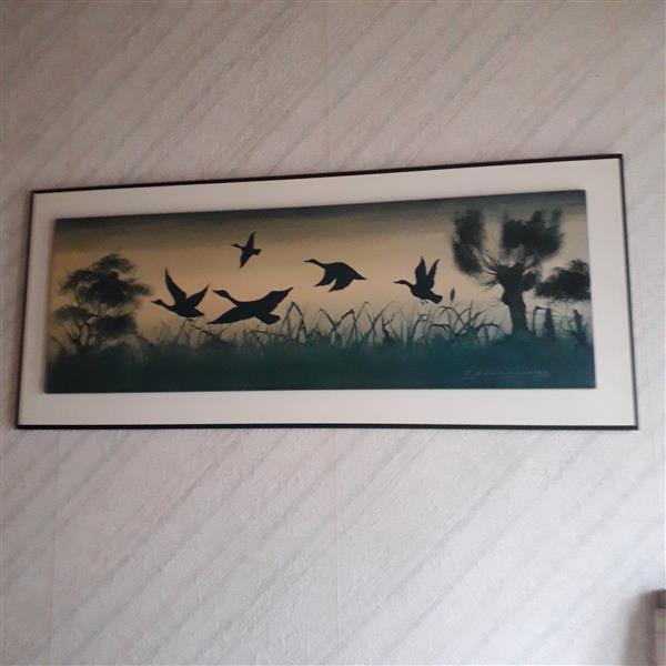 Grote foto kader met vogels huis en inrichting schilderijen en foto