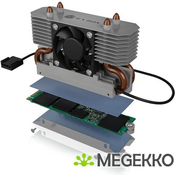 Grote foto icy box ib m2hsf 702 actieve koeler voor m.2 ssd computers en software overige computers en software