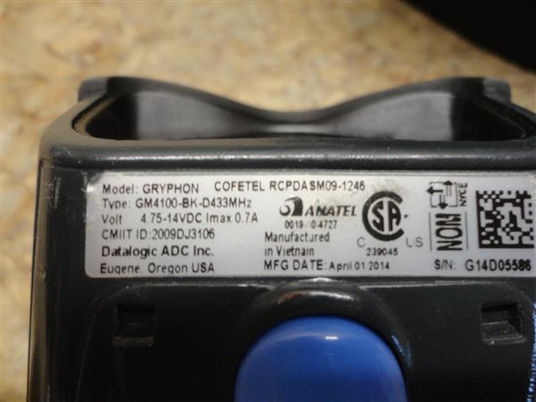 Grote foto datalogic gryphon gm4100 wireless 1d scanner usb with display computers en software printers