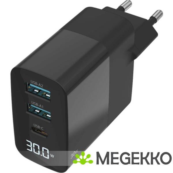 Grote foto sitecom 30w power delivery wall charger with led display computers en software overige computers en software