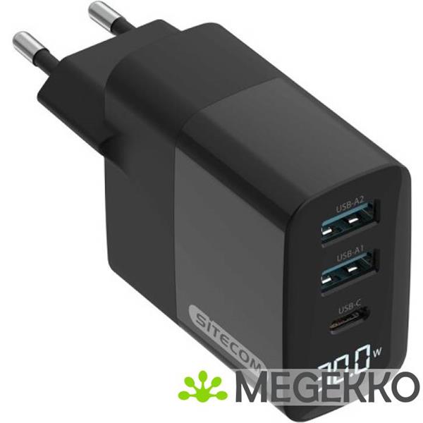 Grote foto sitecom 30w power delivery wall charger with led display computers en software overige computers en software