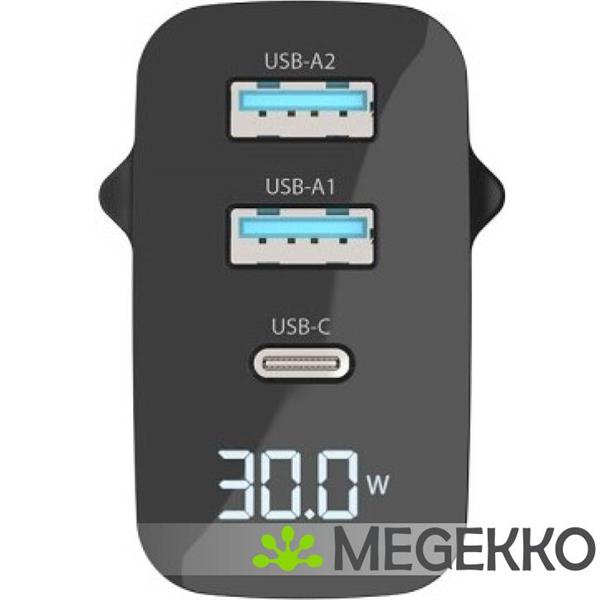Grote foto sitecom 30w power delivery wall charger with led display computers en software overige computers en software