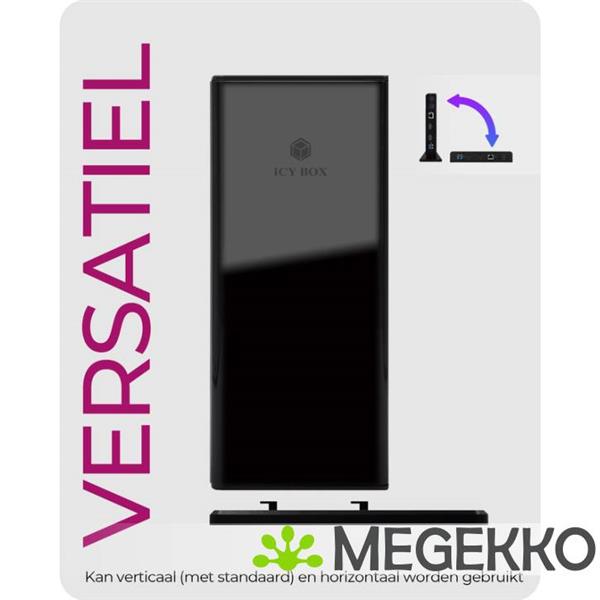 Grote foto icy box ib dk2251ac notebook dock poortreplicator bedraad zwart computers en software overige computers en software