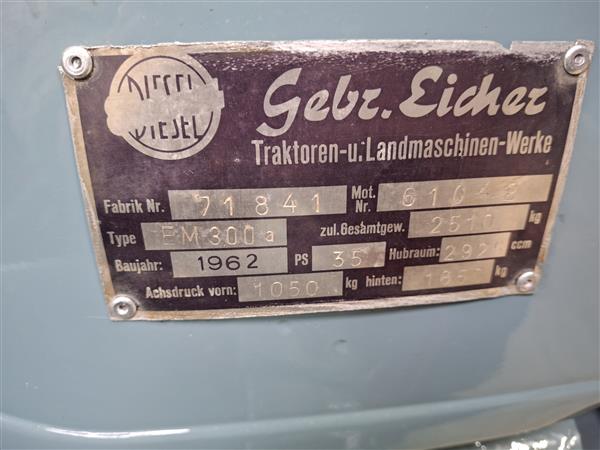 Grote foto eicher koningstiger em300 bj1962 agrarisch tractoren oldtimers