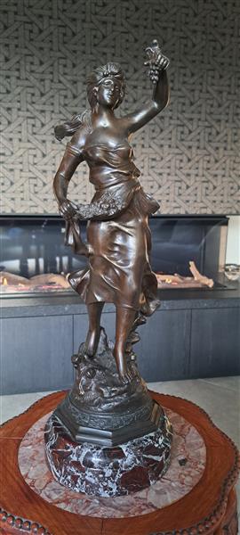 Grote foto bronzen beeld august moreau antiek en kunst koper en brons