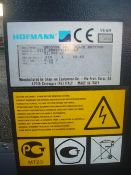 Grote foto hofmann geodyna 960 en mondolfo banden apparaat auto diversen gereedschap
