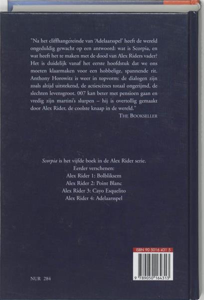 Grote foto scorpia alex rider 5 boeken jeugd 13 jaar en ouder